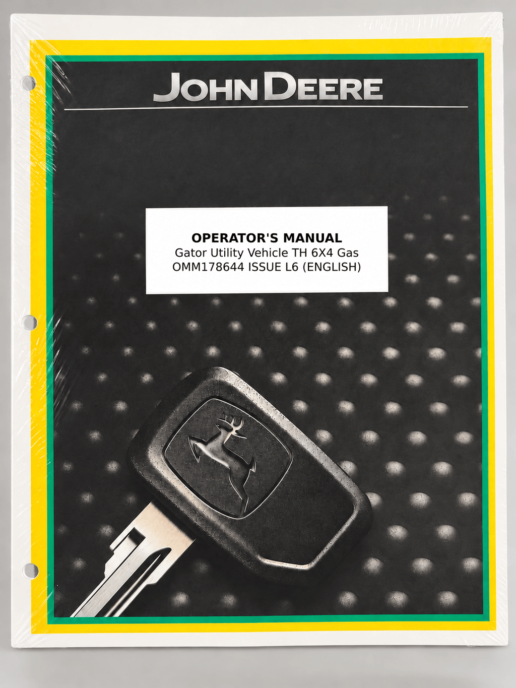 JOHN DEERE TH-6X4 GATOR Utility Vehicle Owners Operators Manual OMM178644 — cover