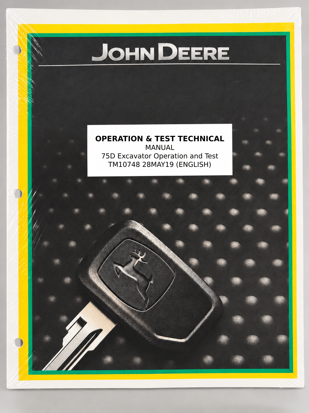 John Deere 75D Excavator Operation & Test Service Manual - TM10748 — cover
